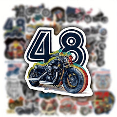 50pcs Motorcycle Helmet Car Sticker Skating Bar Fashionable Sticker Box