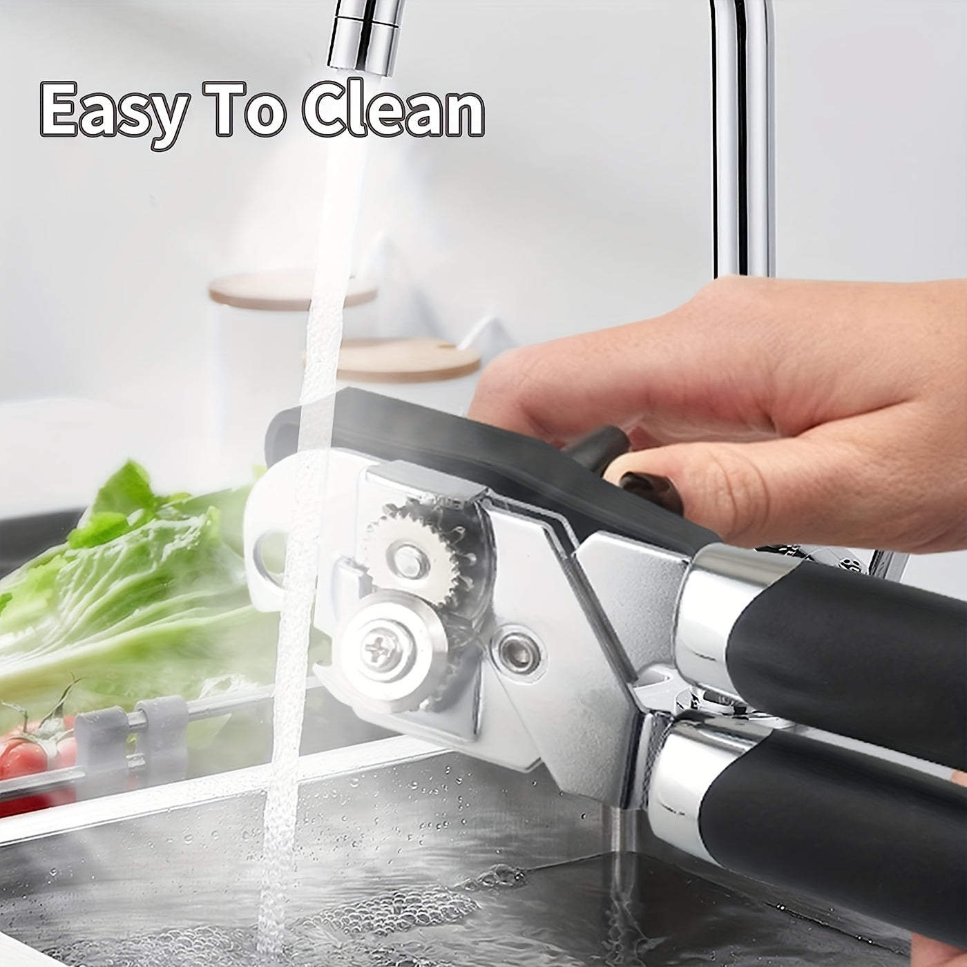 3-in-1 Stainless Steel Can Opener Anti-Slip Grip