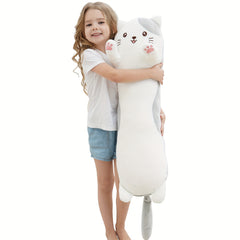44 Cm Cat Stuffed Animal Soft Long Pillow Cartoon Kitten Plush Toy Gift