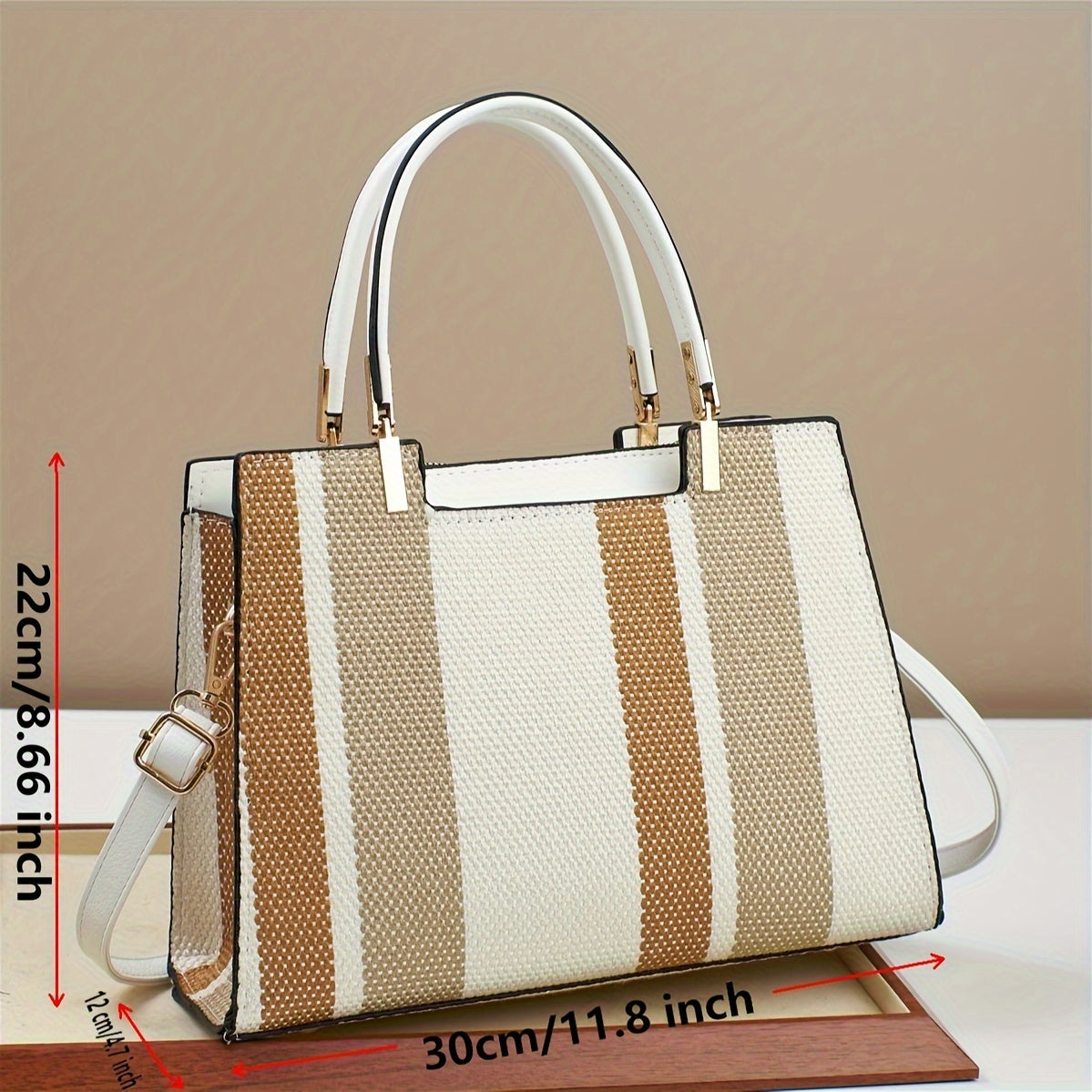 New Color Matching Handbag Large Capacity Bag Briefcase