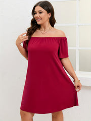  Women's Off Shoulder Short Sleeve Dress