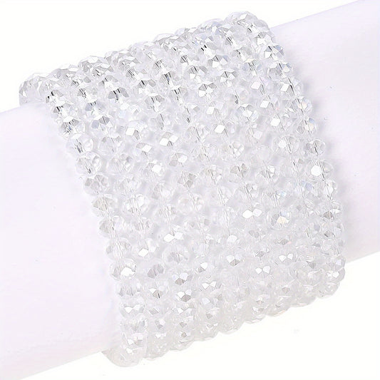 6 8mm AB Crystal Glass Beads Faceted Crystal Glass Beads for Jewelry Making DIY