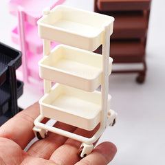 3 Tier Rolling Utility Cart for Dollhouse DIY Accessories