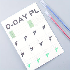 2pcs 100 Days Planner Self Discipline Learning Schedule