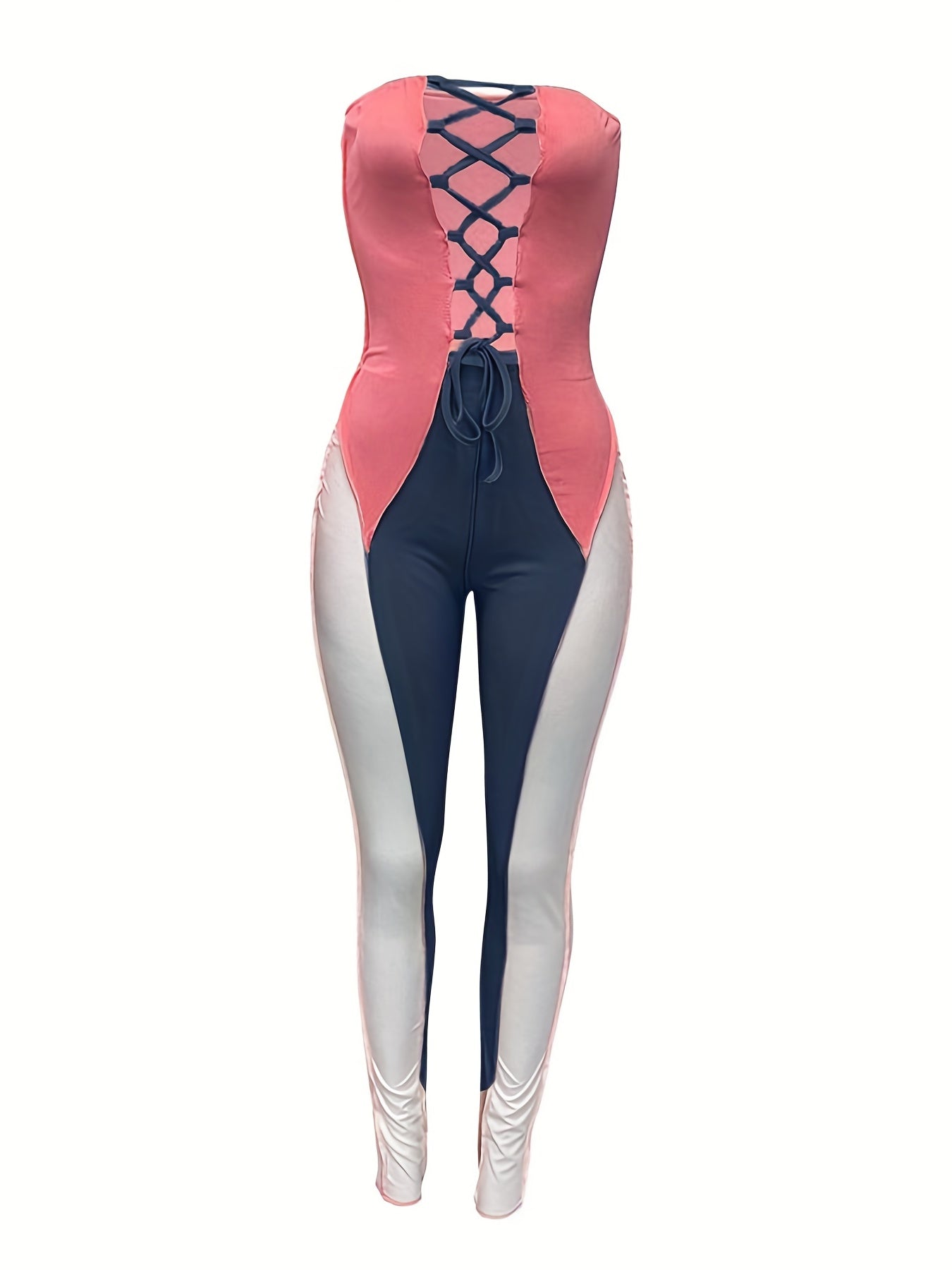 Block Tube Jumpsuit Casual Women's Clothing