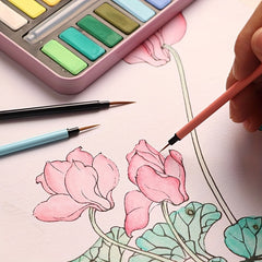 3pcs Thin Hook Line Pen Art Brush Set for Watercolor Painting Details