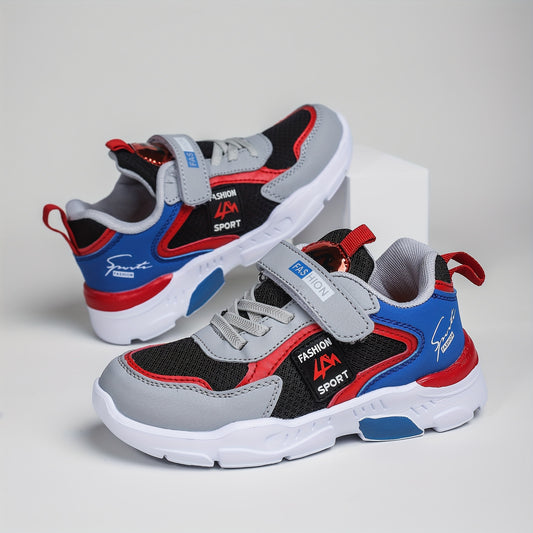 Boy's Hook And Loop Fastener Running Shoes