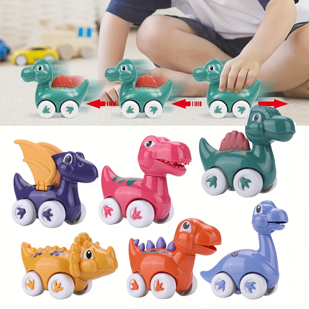 6 Pcs Dinosaur Car Toys Set