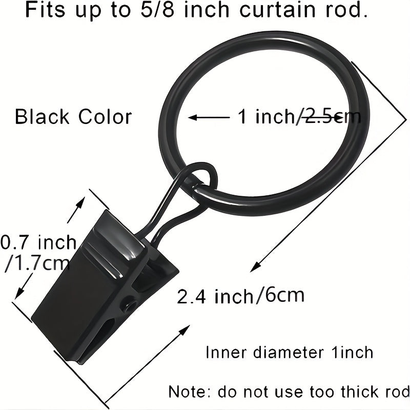 Curtain Rings With Clips 30-50pcs Hooks Clip Rings Curtain Accessories
