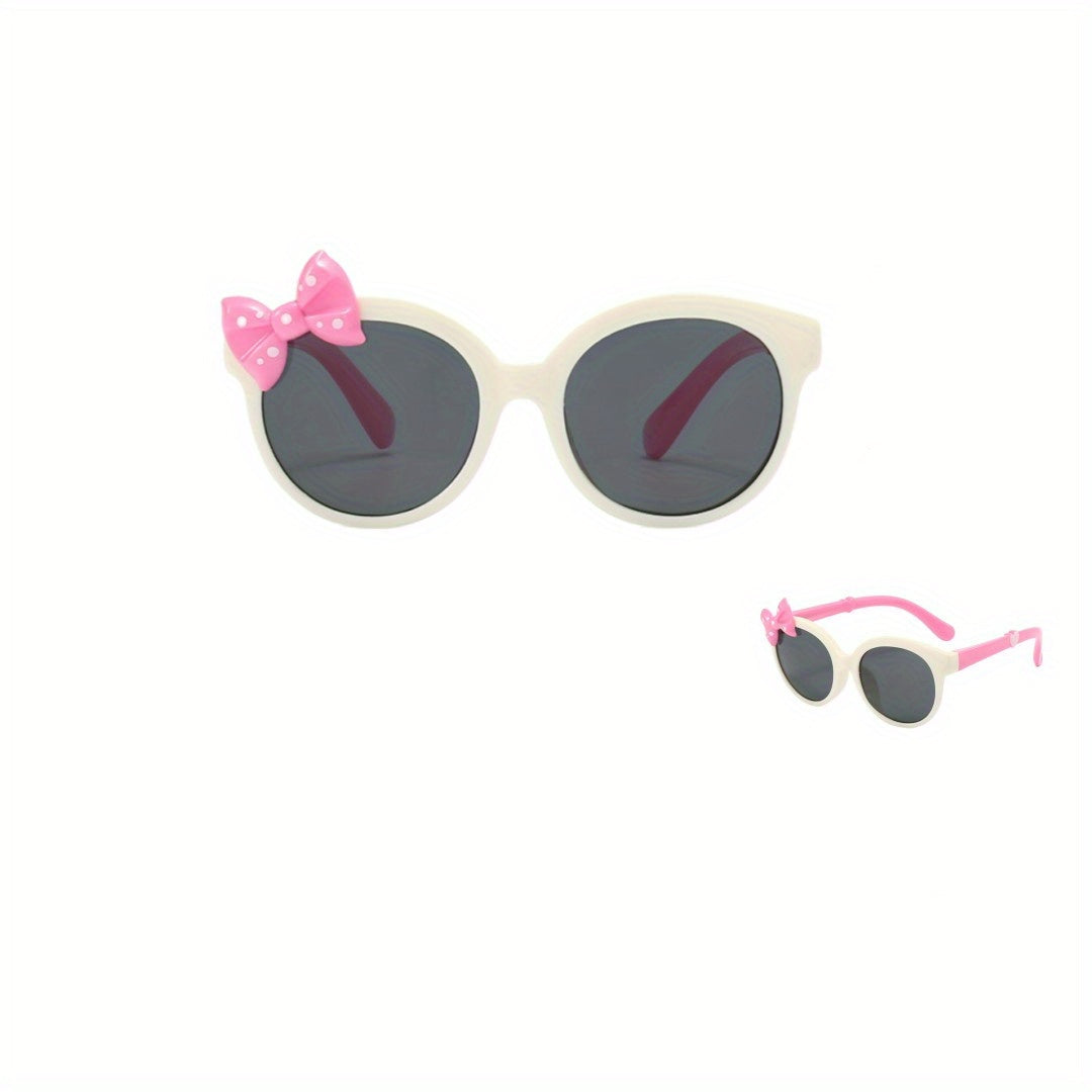 Kids Cartoon Bow Polarized Sunglasses for Outdoor Activities