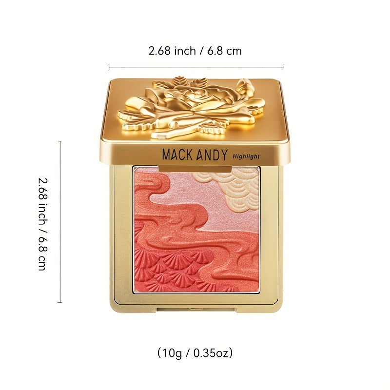 Shimmering Blush Palette for Contouring Highlighting 10g