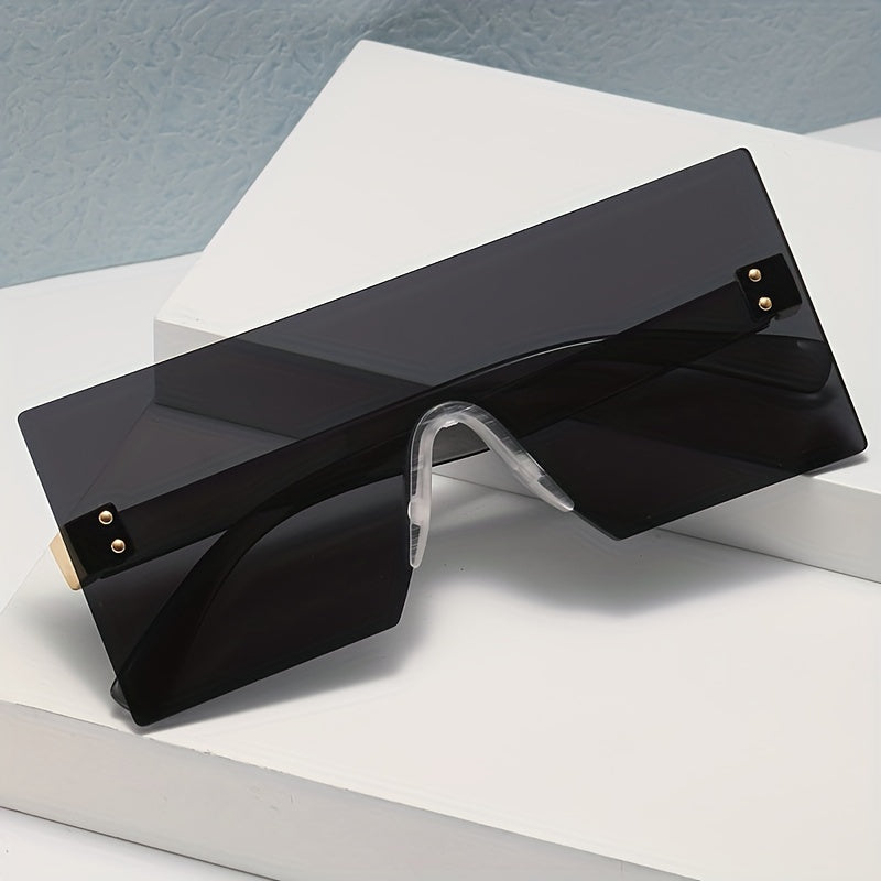Square Oversized Sunglasses UV400 Sun Shades for Vacation