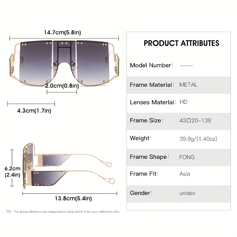 Men's Square Frame Sunglasses UV Protection