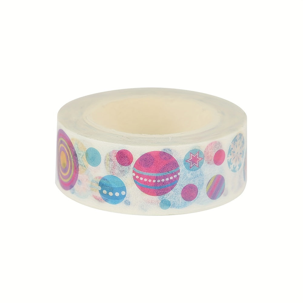Christmas Washi Tape Colorful Snowflake Round Pattern Decorative Tape