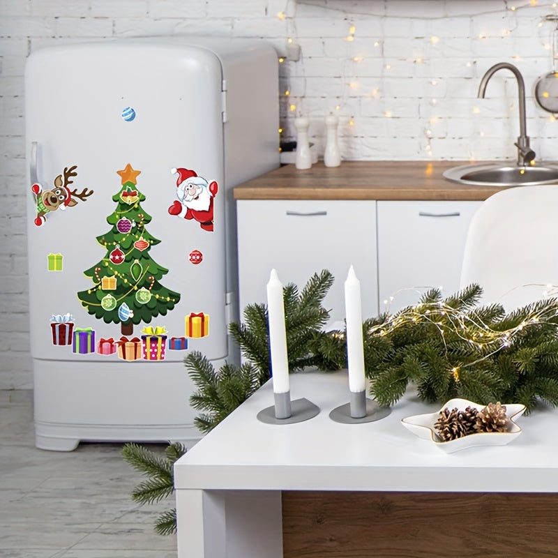 Christmas Tree Decor Stickers Holiday Garage Door Magnetic Waterproof Stickers