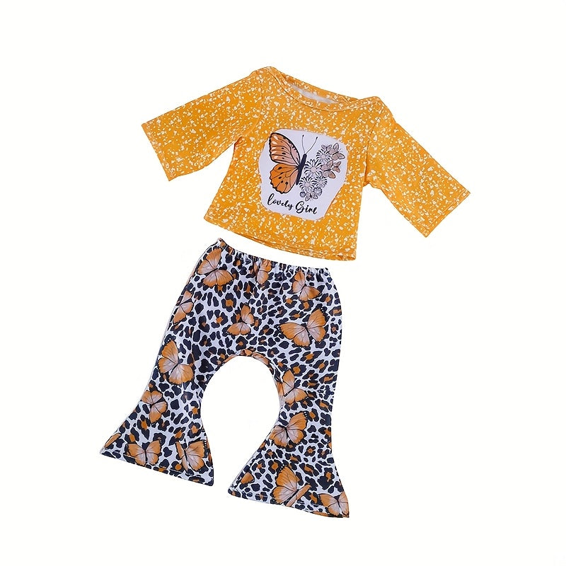 Butterfly Pattern Doll Clothing Set for 17-18 Inch Dolls