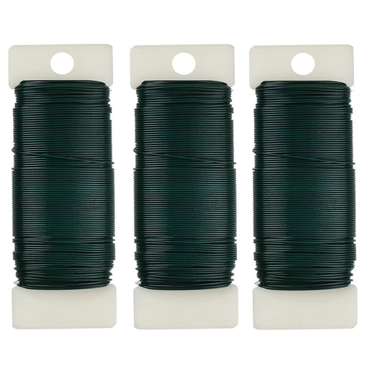 3pcs Floral Wire 118 Yards 22 Gauge Green Florist Wire Paddle Wire For Crafts