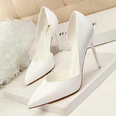 Women's Side Cut out High Heels Pointed Toe Stiletto Heels