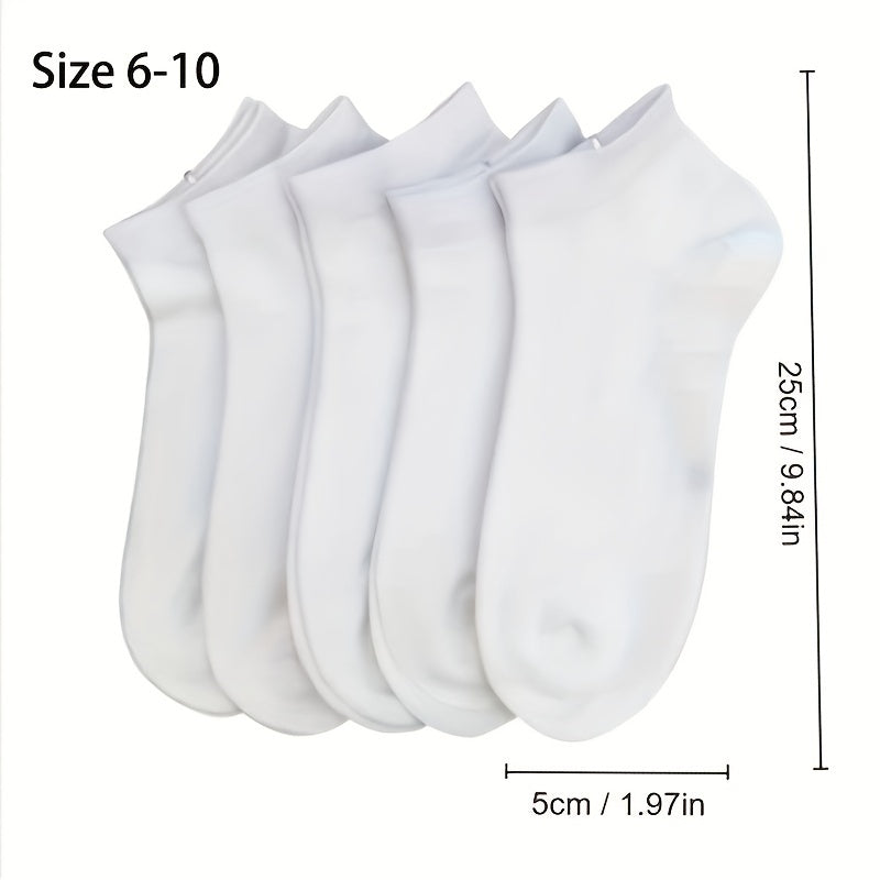 Men's Solid Liner Anklets Socks Soft & Breathable Sweat Absorbent Outdoor Socks