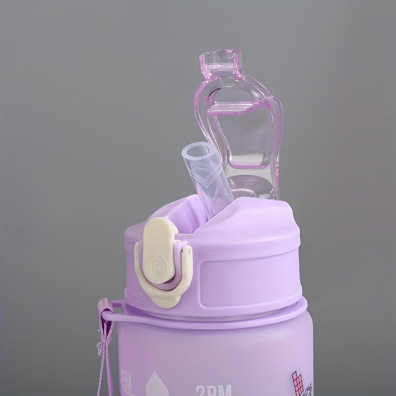 25oz 750ml Motivational Water Bottle Time Marker Gradient Non Toxic for Sports