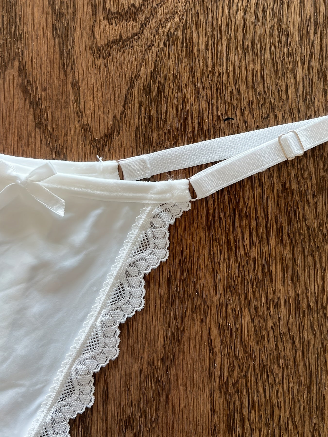 Lace Trim Thongs with Ring Links Sexy Intimate Panties