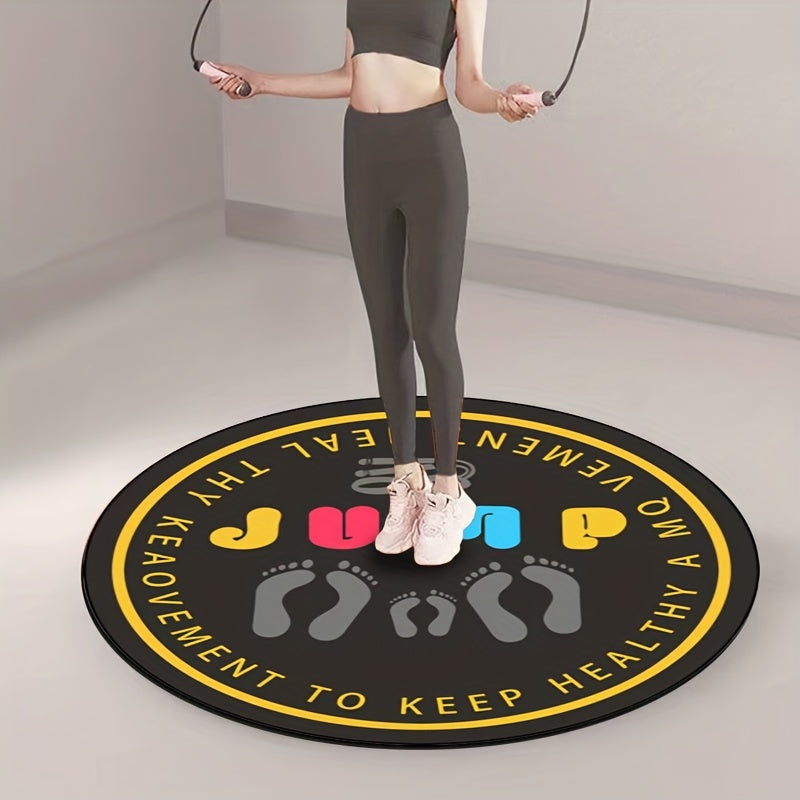 Round Mute Fitness Mat for Pilates Yoga Skipping Rope