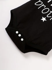 Baby Boys LITTLE BROTHER Short Sleeve Bodysuit Set