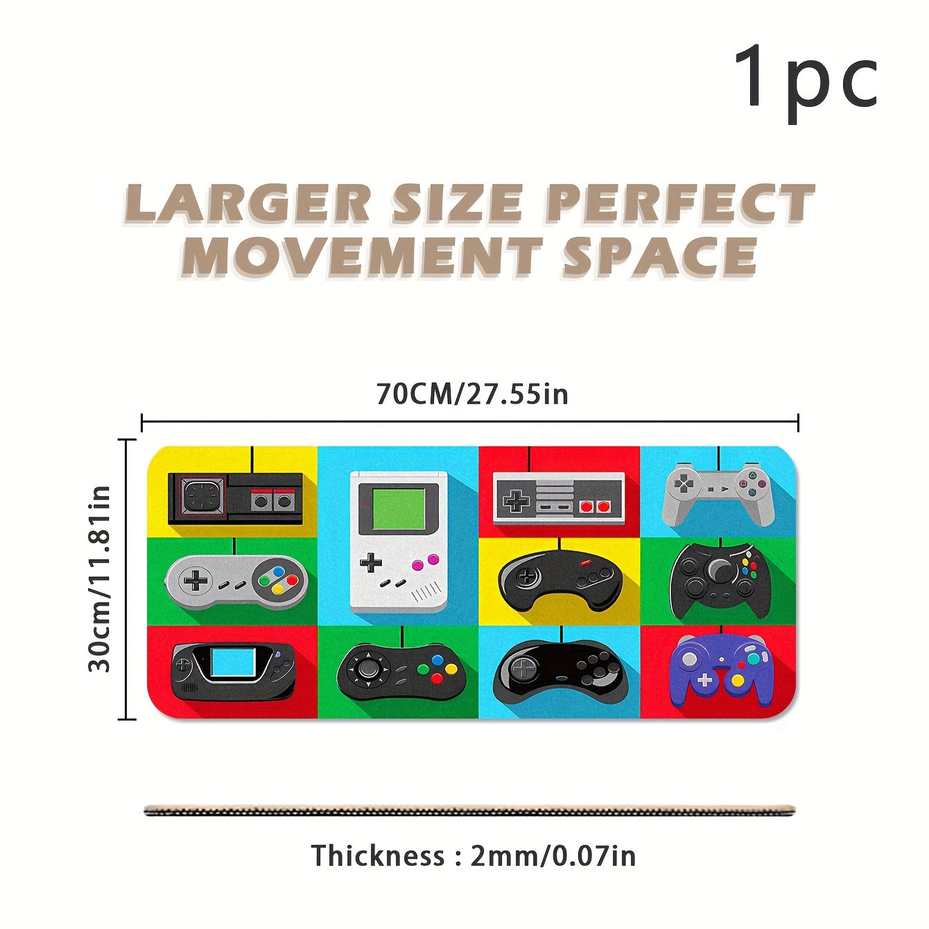 Enhanced Gaming Controller with Non-Slip Mouse Pad