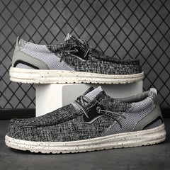 Men's Breathable Slip On Canvas Shoes For Hiking