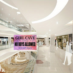 Funny Girl Cave Sign Wall Decor Bar Daughter Pink No Boys Allowed Bedroom Door