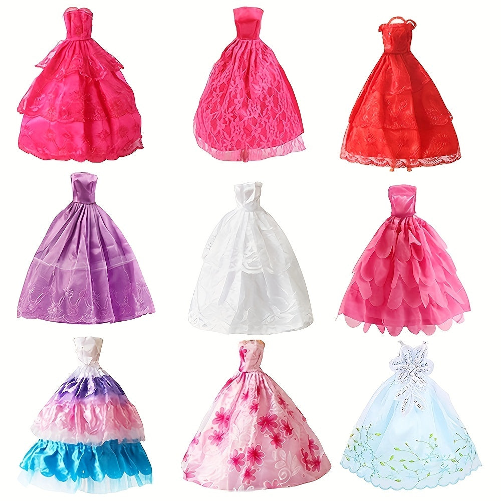 9-Piece Evening Dresses Set for 29-21 cm Dolls