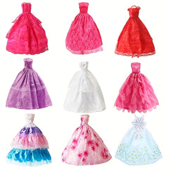 9-Piece Evening Dresses Set for 29-21 cm Dolls