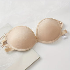Front Buckle Push Up Bra Strapless Invisible Bra Women's Lingerie