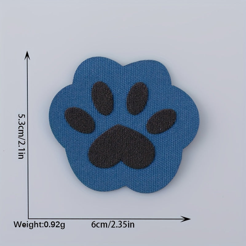 6pcs Dog Paw Print Iron On Patches Embroidered Applique DIY Crafts