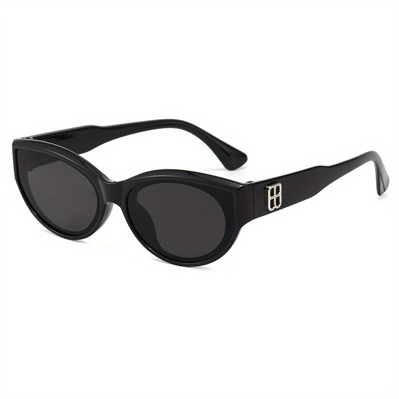 Cat Eye Sunglasses Oval Frame Wrap Around Glasses UV400