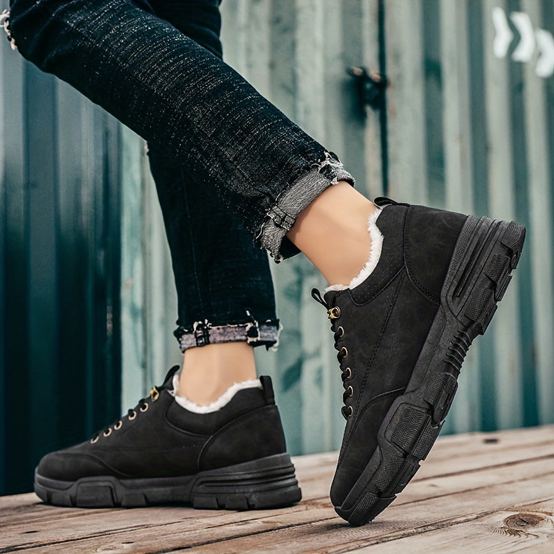 Men's Lace up Snow Boots Thermal Winter Hiking Boots