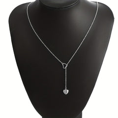 Personality Love Pendant Necklace Y Shaped 14K Plated Jewelry Gift