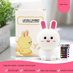 Night Light Rabbit Silicone Material Pat Remote Control Patterns