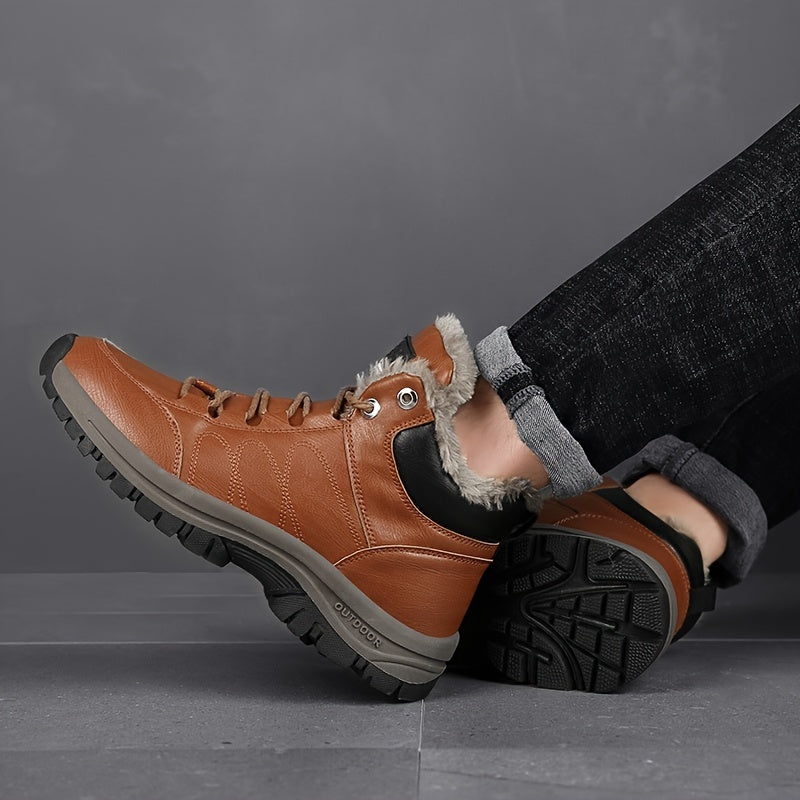 Men's Snow Boots Outdoor Hiking Shoes Non Slip Wear Resistant Shoes