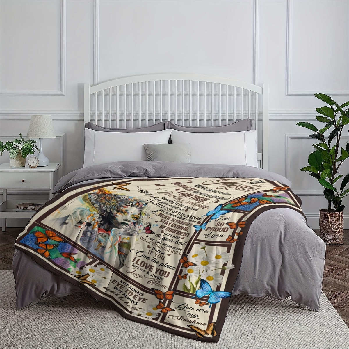 To My Daughter Soft Throw Blanket for Home & Outdoor Use