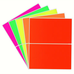 50psc 5 08 X 7 62 Cm Rectangular Inventory Labels 5 Colors