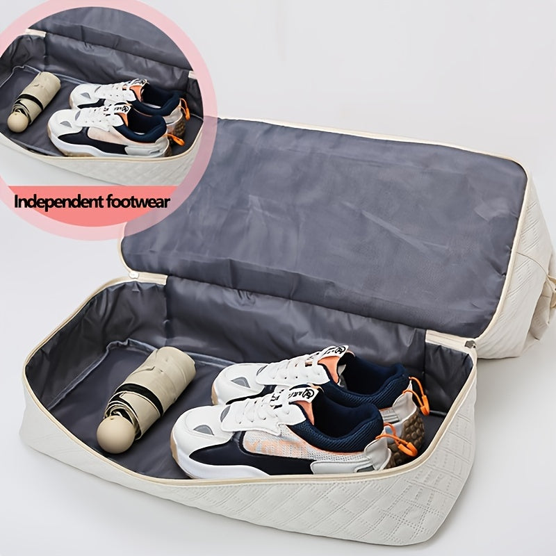 2 Piece Travel & Sports Bag Large Capacity Weekender With Shoe Compartment