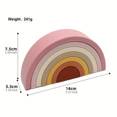Soft Rainbow Stacking Toys for Kids Educational Building Blocks
