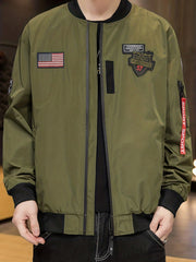 Men's Casual Zip Up Jacket for Spring Fall