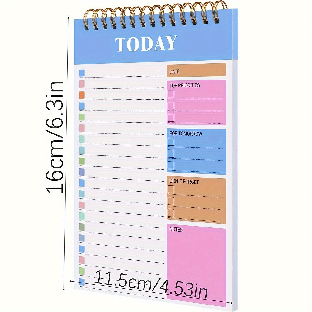 English Sticky Note Coil Notebook Planning Diary Weekly Plan