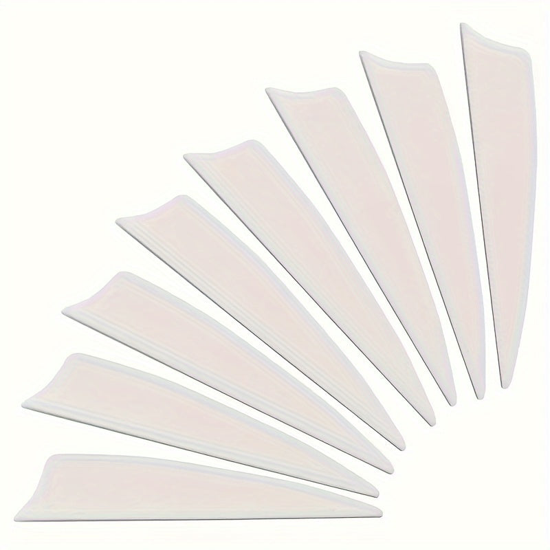 12pcs Archery Arrow Feather 6 Vanes Fletches Plastic Feathers For Arrows Fletchi