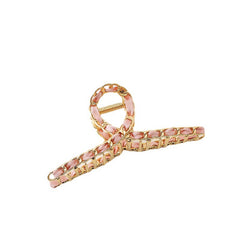 Metal Chain Hair Claw Clips Golden Non Slip Strong Grip Jaw Clip Thick Hair