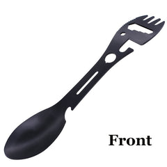 10 in 1 Spork Stainless Steel Utensil Can Opener Multi-Tool for Camping Hiking