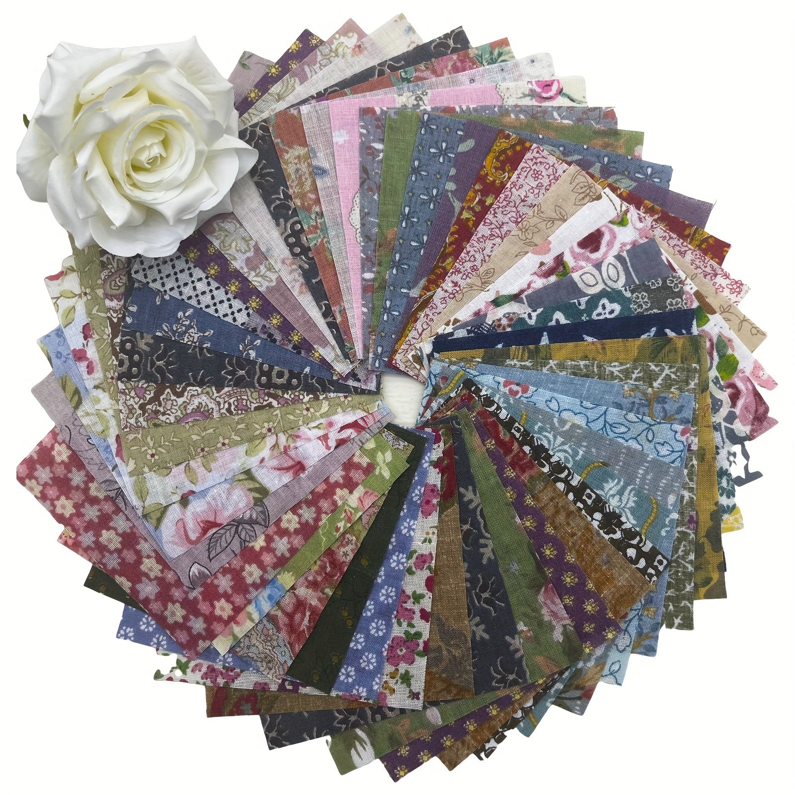 50pcs Dark Cotton Fabric Quilting Set for Clothing Sewing