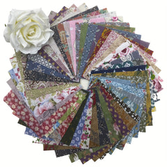 50pcs Dark Cotton Fabric Quilting Set for Clothing Sewing